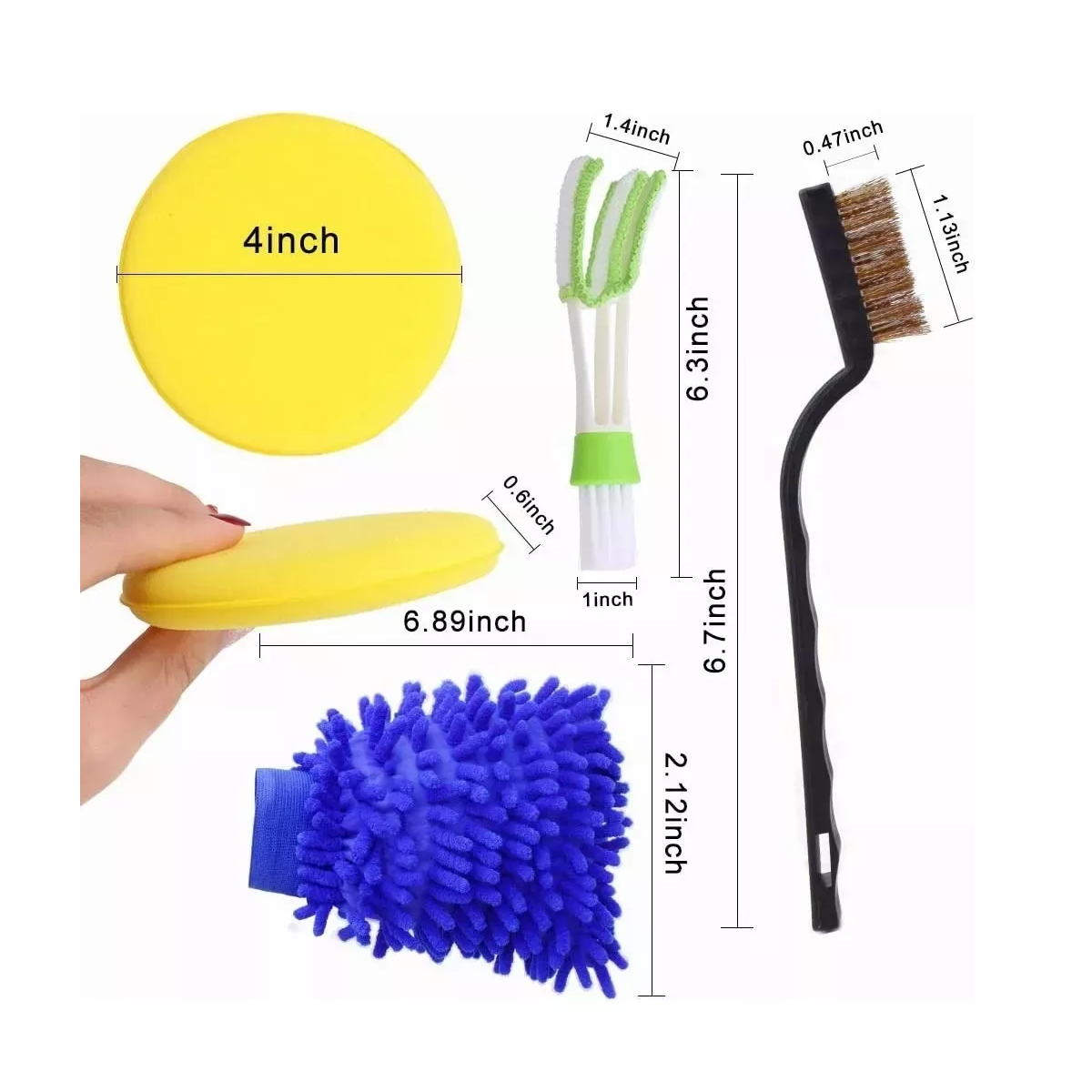 Foto 3 | Kit de Limpieza para Coche con Cepillos de Detalles y Multifuncionales