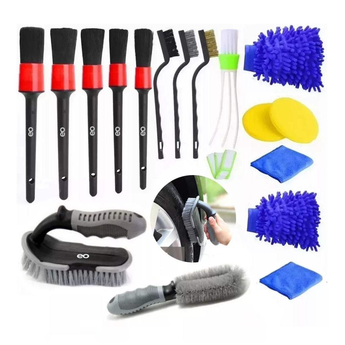 Foto 1 | Kit De Limpieza De Coche,cepillos De Limpieza Para Detalles Eo Safe Imports Esi-12154-1 Multicolor