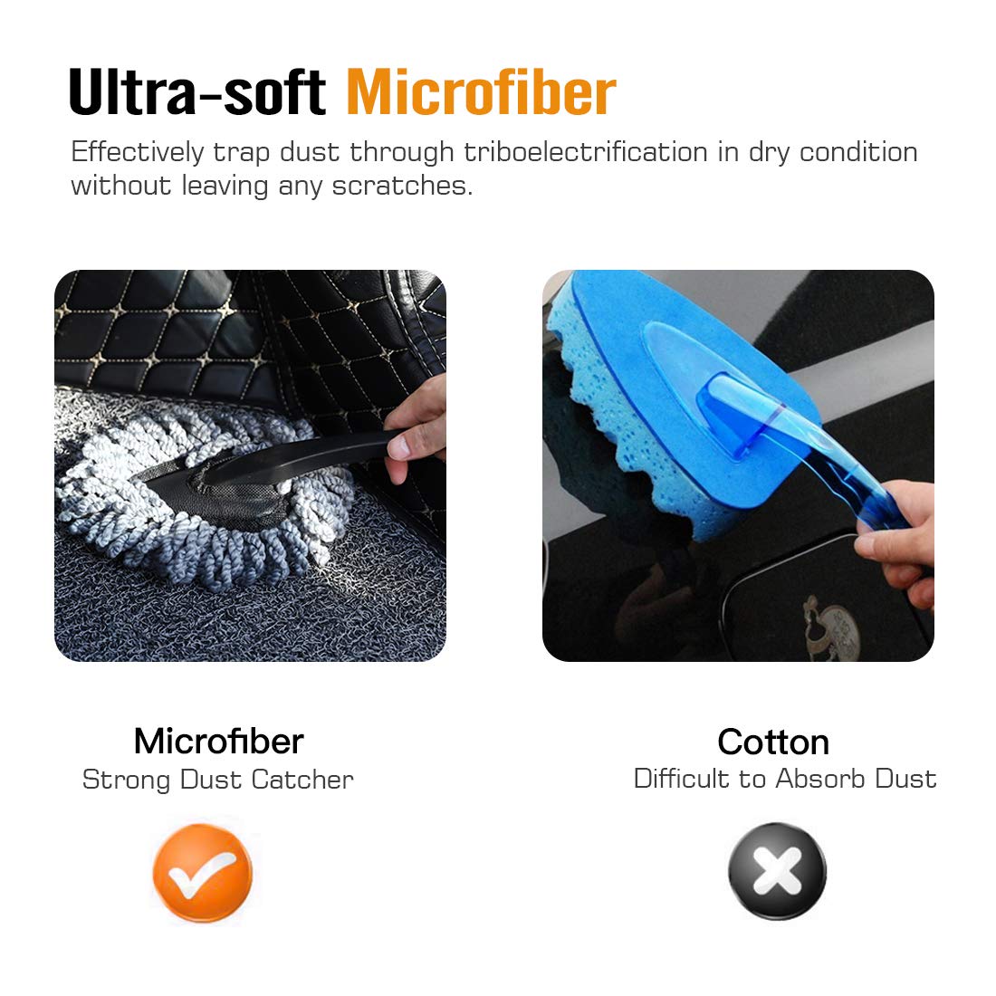 Foto 3 pulgar | Plumero MoKo Microfibra Supersuave para Carro 2 Piezas - Venta Internacional