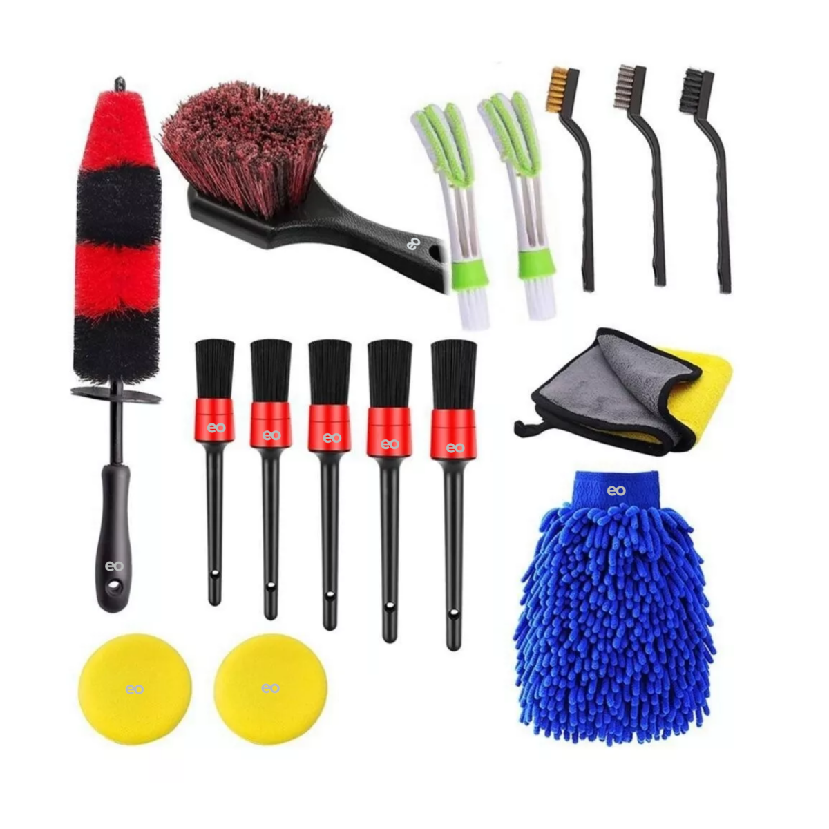 Foto 1 | Set 16 Piezas Cepillo Limpieza Coche Pinceles Detalle Coche Eo Safe Imports Esi-13931-1 Multicolor