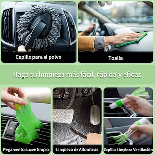 Foto 4 | Kit De Limpieza De Coche Cuidado Automotriz Set 33 Piezas Eo Safe Imports Esi-13937-1 Verde