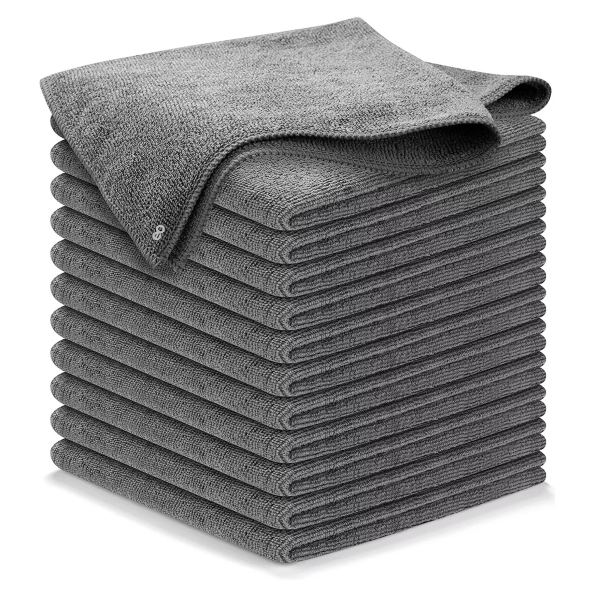 Foto 2 pulgar | Trapo Paño De Microfibra Multiusos 40x40 Cm Paquete 12 Pzs Eo Safe Imports Esi-13936-1 Gris