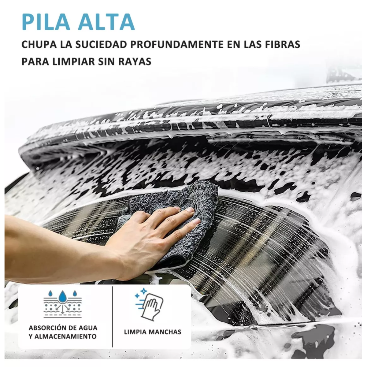 Foto 4 pulgar | Trapo Paño De Microfibra Multiusos 40x40 Cm Paquete 12 Pzs Eo Safe Imports Esi-13936-1 Gris
