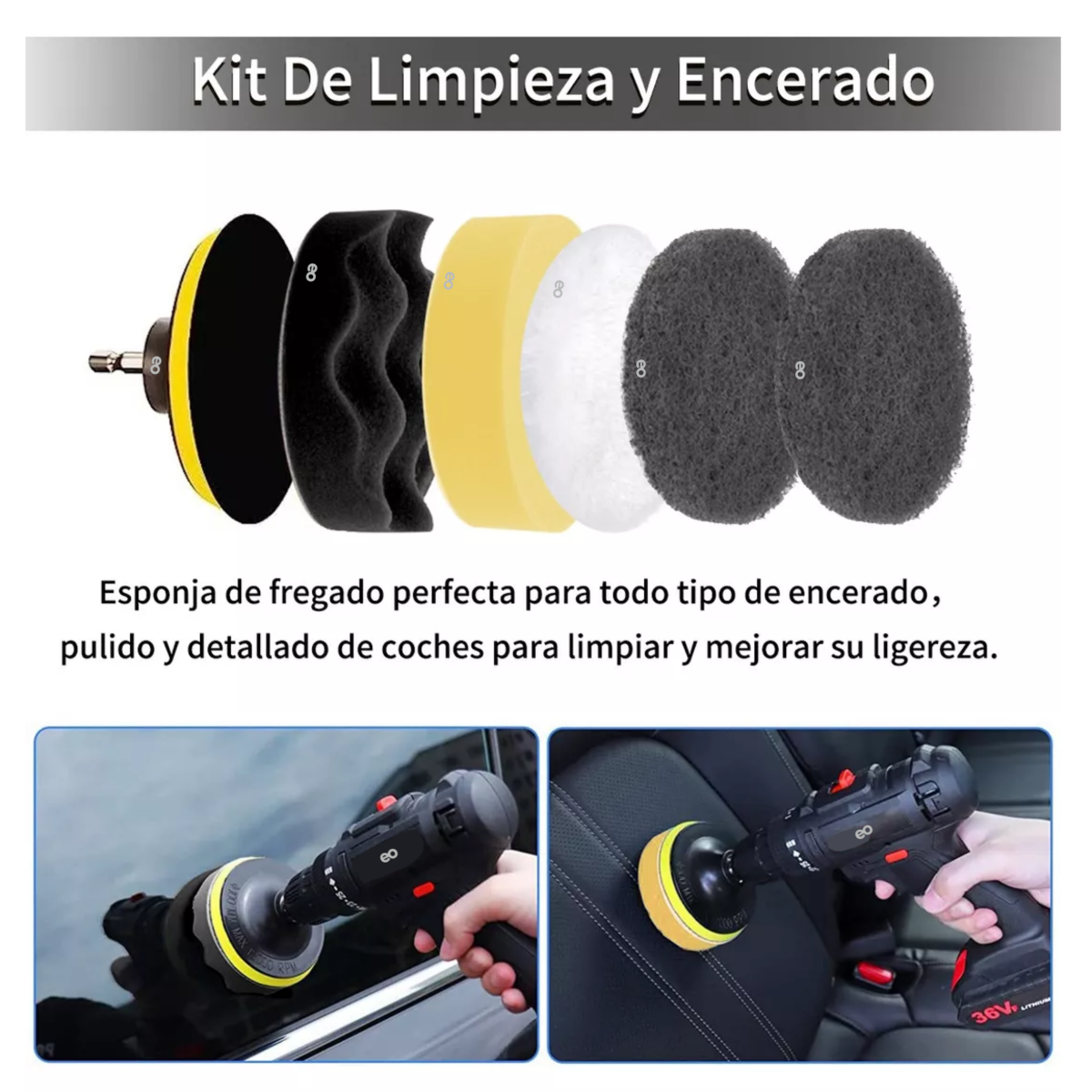 Foto 4 pulgar | Kit De Limpieza De Coche Con Cepillo Eléctrico De 23 Piezas Eo Safe Imports Esi-13921-1 Multicolor