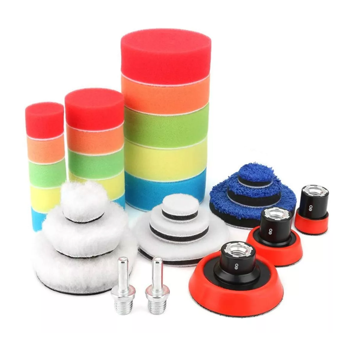 Kit Para Pulir Auto 29 Piezas Esponjas Eo Safe Imports Esi-12141-1 Multicolor