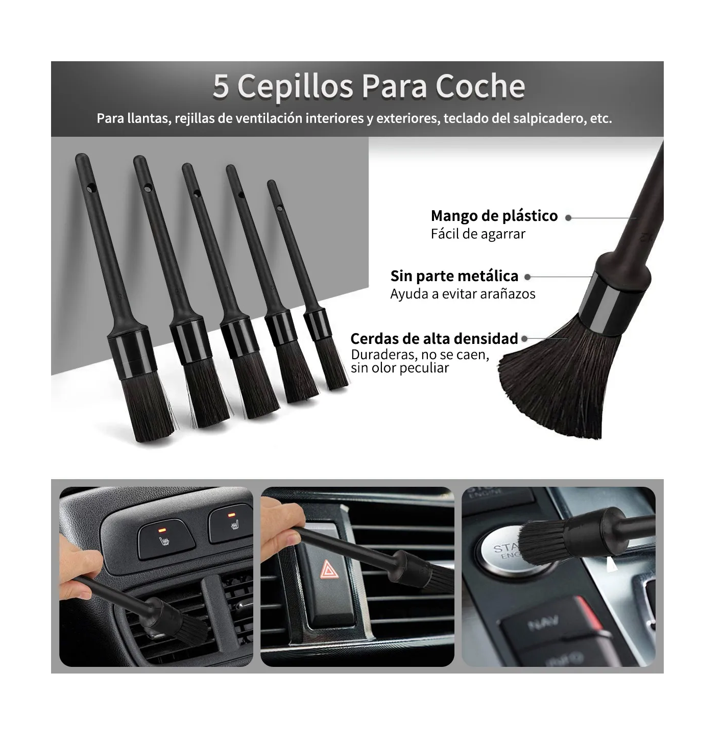 Foto 4 pulgar | Kit De Limpieza De Coche Con Cepillo Eléctrico De 23 Piezas Gris Con Amarillo