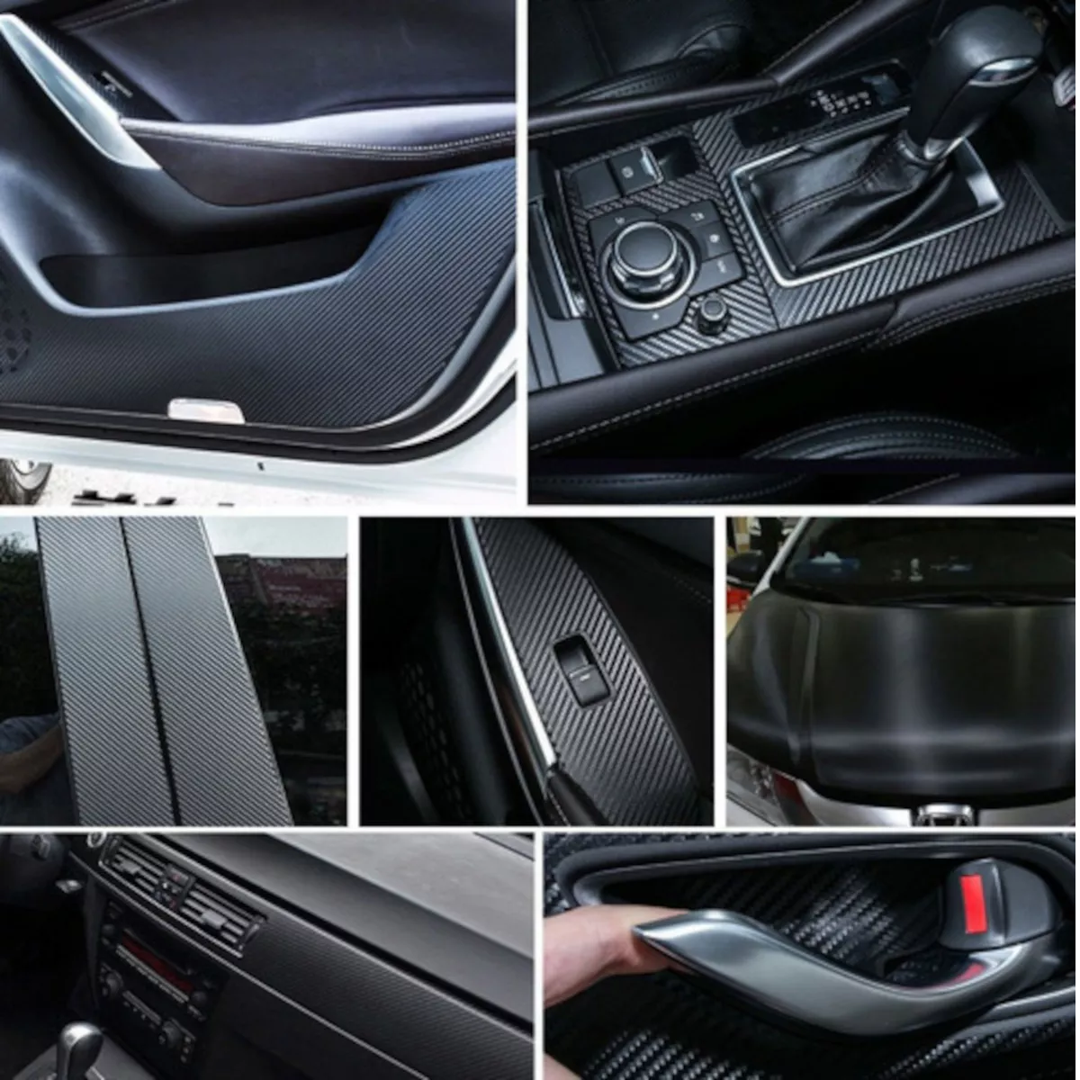 Foto 4 pulgar | Vinil Automotriz Fibra De Carbono , Textura Eo Safe Imports Esi-7484 Negro