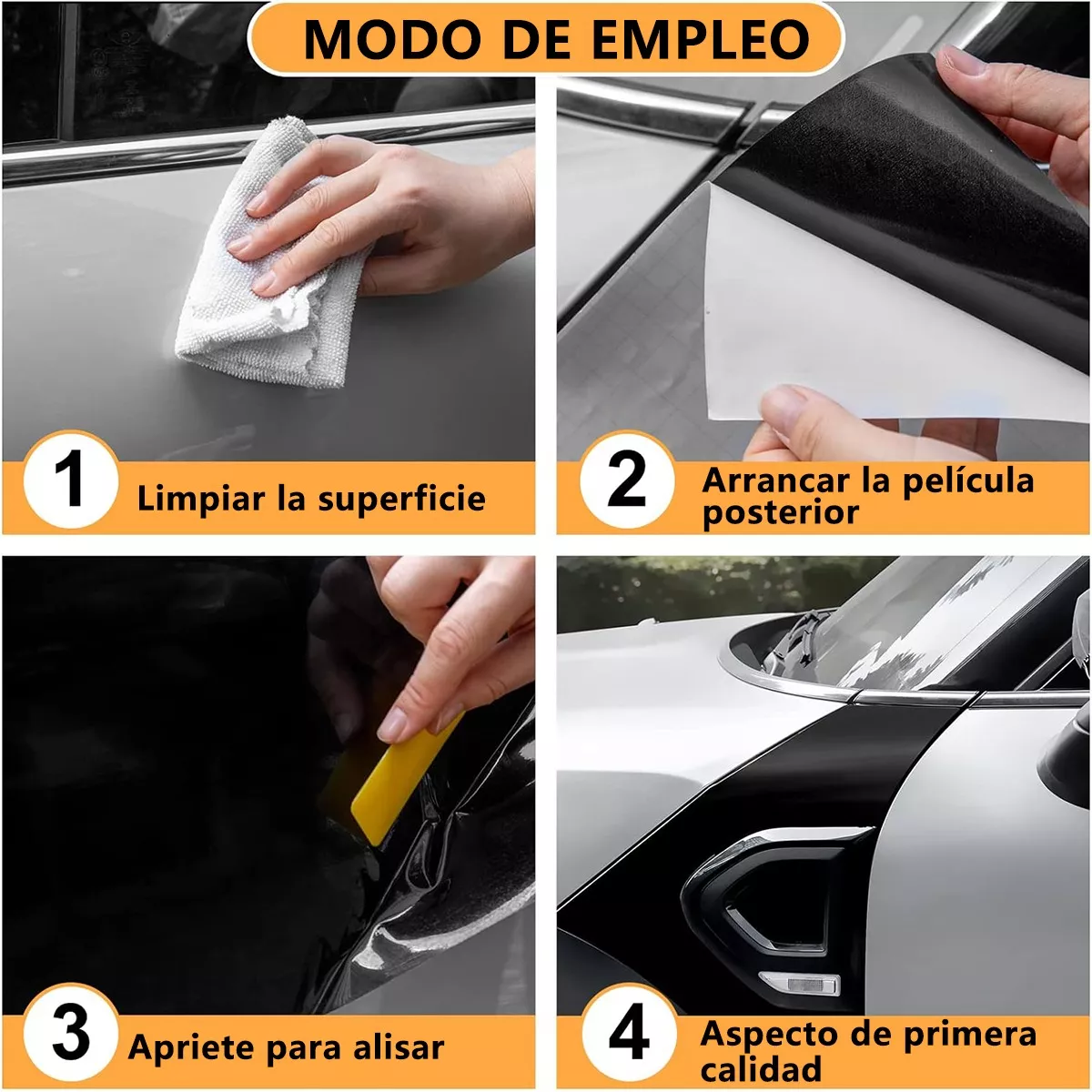 Foto 4 | Vinil Fibra Carbono Automotriz Impermeable Pegatina Eo Safe Imports Esi-13946 Negro