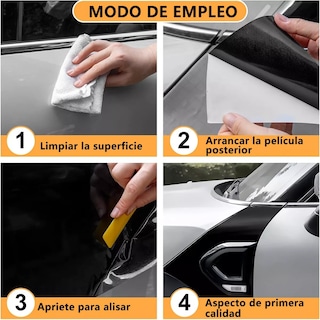 Foto 4 | Vinil Fibra Carbono Automotriz Impermeable Pegatina Eo Safe Imports Esi-13946 Negro