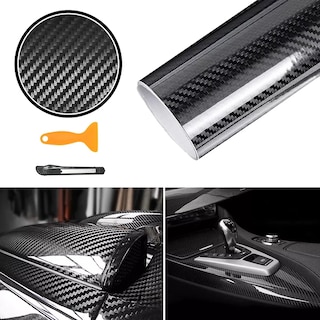 Foto 2 | Vinil Automotriz Fibra De Carbono Impermeable 7d Eo Safe Imports Esi-13945 Negro