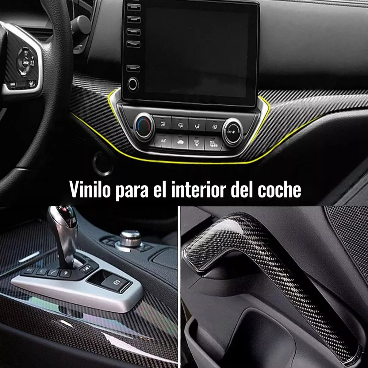 Foto 4 pulgar | Vinil Automotriz Fibra De Carbono Impermeable 7d Eo Safe Imports Esi-13945 Negro