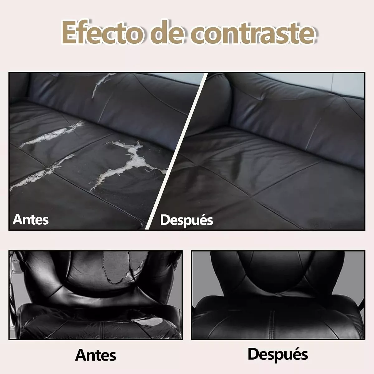 Foto 4 pulgar | Parche Autoadhesivo para Reparación de Vinilo o Cuero Eo Safe Imports Esi-16566 Negro 2 Piezas