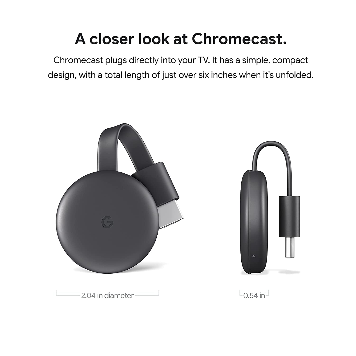 Foto 5 pulgar | Dispositivo De Streaming Google Chromecast Con Cable Hdmi-Venta Internacional