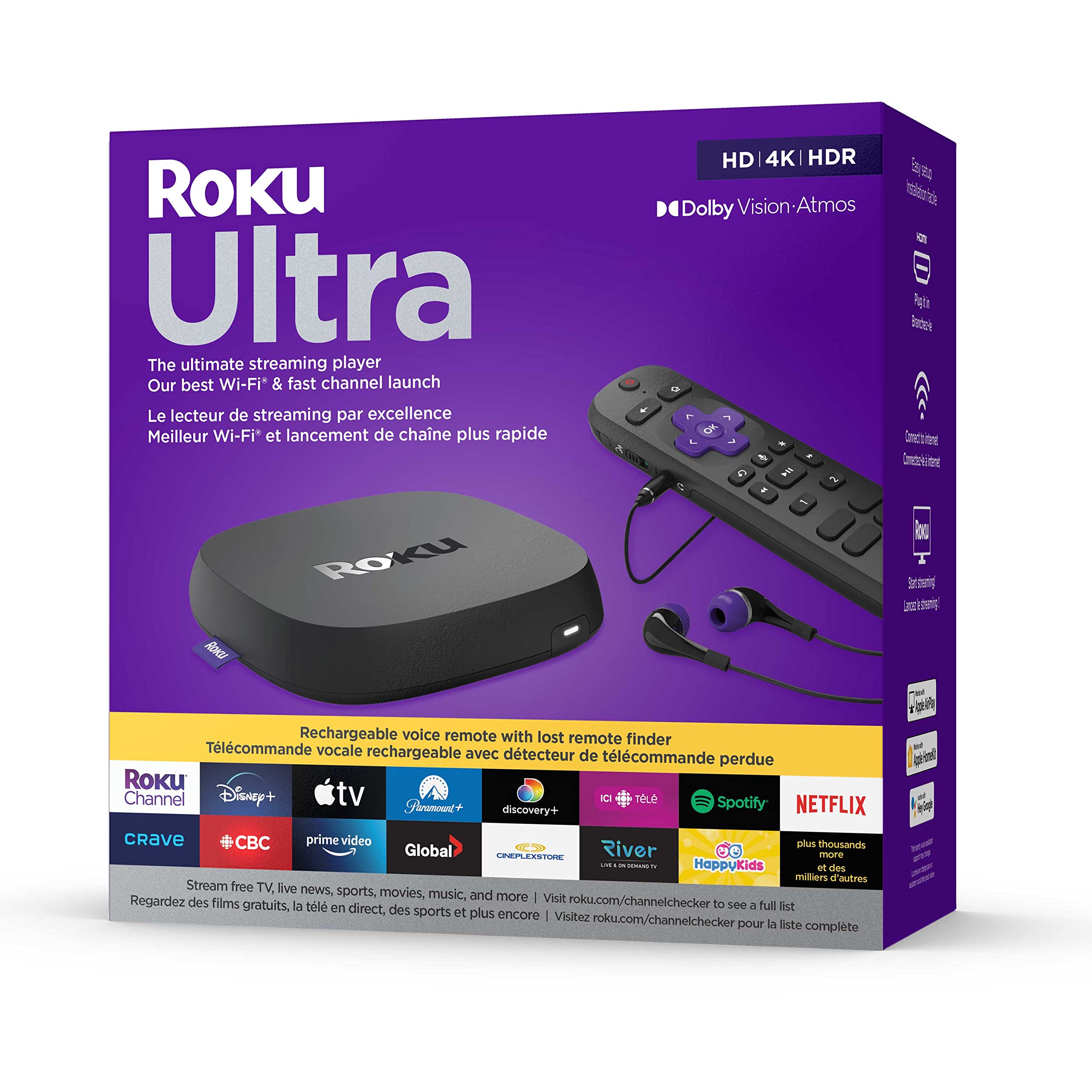 Foto 2 pulgar | Reproductor De Streaming Roku Ultra Lt 4k/hdr/hd Con Control Remoto Por Voz - Venta Internacional.