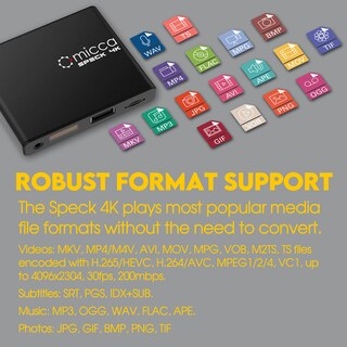 Foto 5 | Reproductor Multimedia Micca con Ultra Hd-Venta Internacional