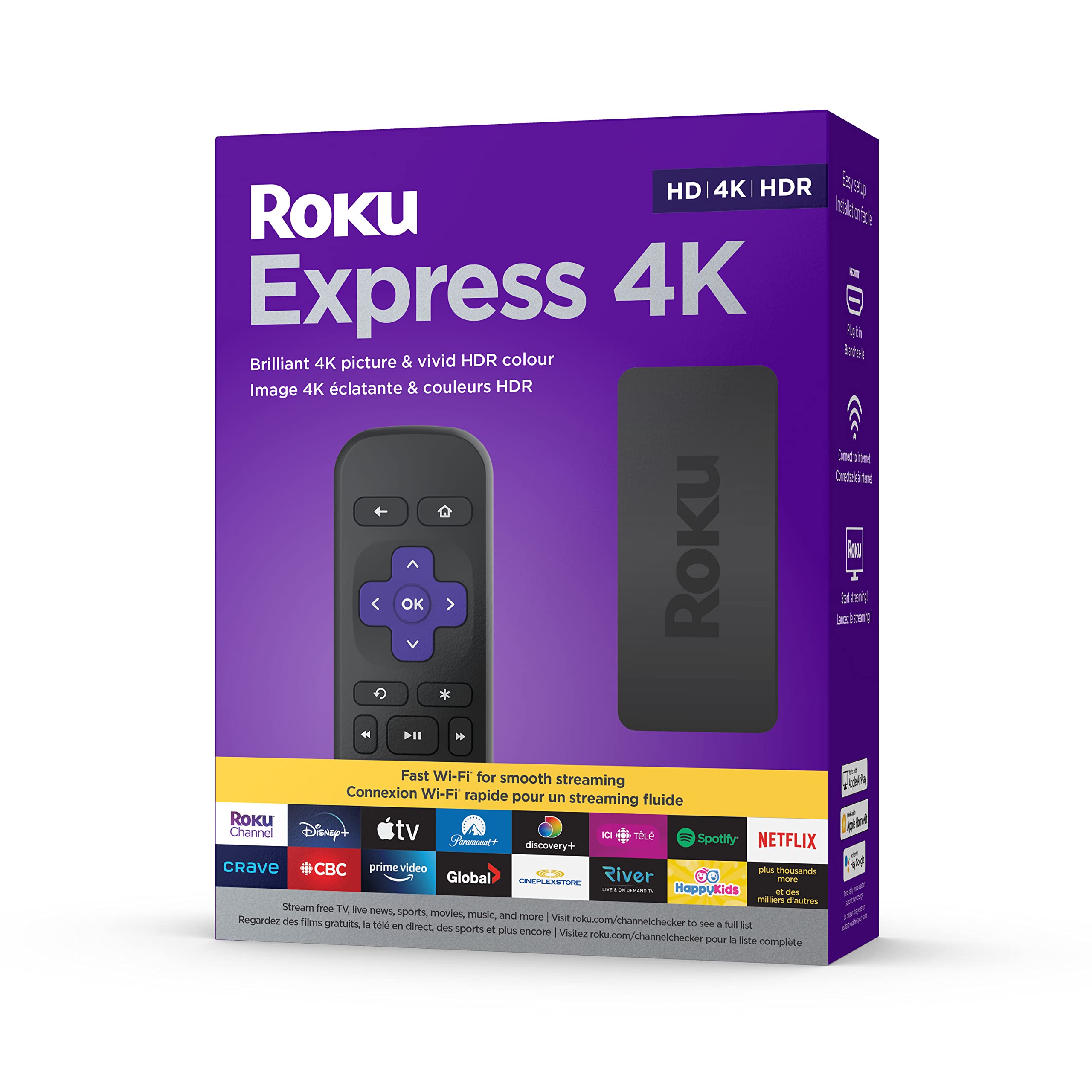 Reproductor Multimedia En Streaming Roku Express 4k 2022 Con Cable Hdmi - Venta Internacional.