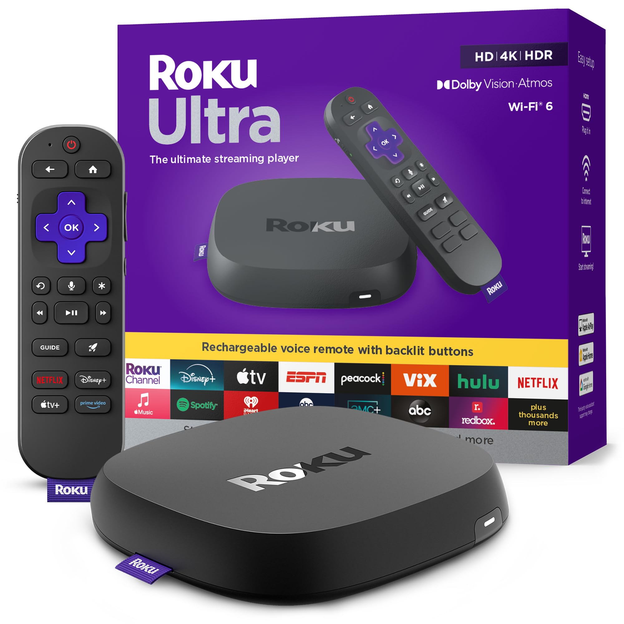 Foto 2 pulgar | Reproductor De Streaming Roku Ultra 2024 4k Con Hdr10+, Dolby Vision - Venta Internacional.