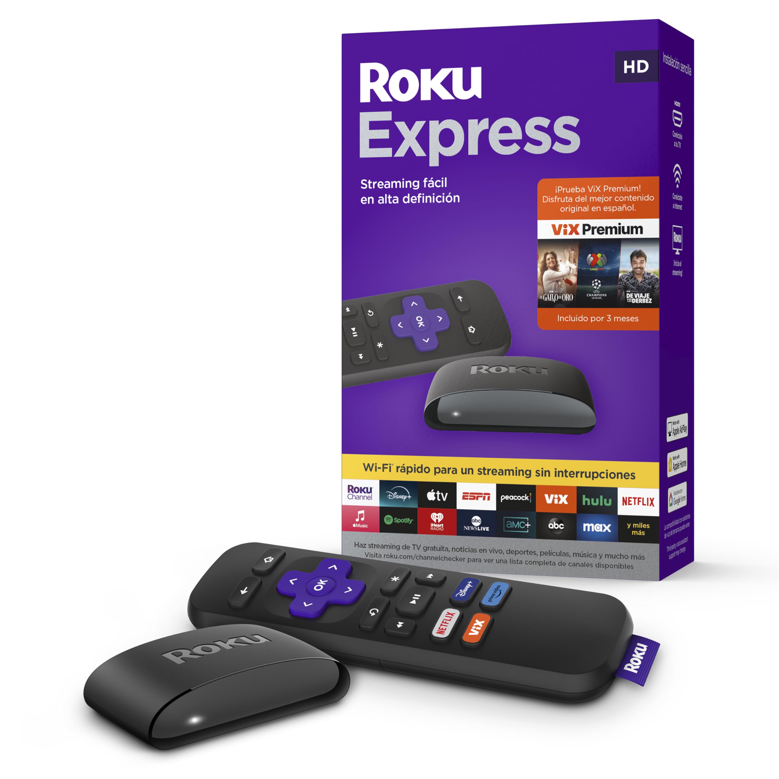 Foto 2 pulgar | Dispositivo De Streaming Roku Express Hd Para Tv Con Vix Premium - Venta Internacional.