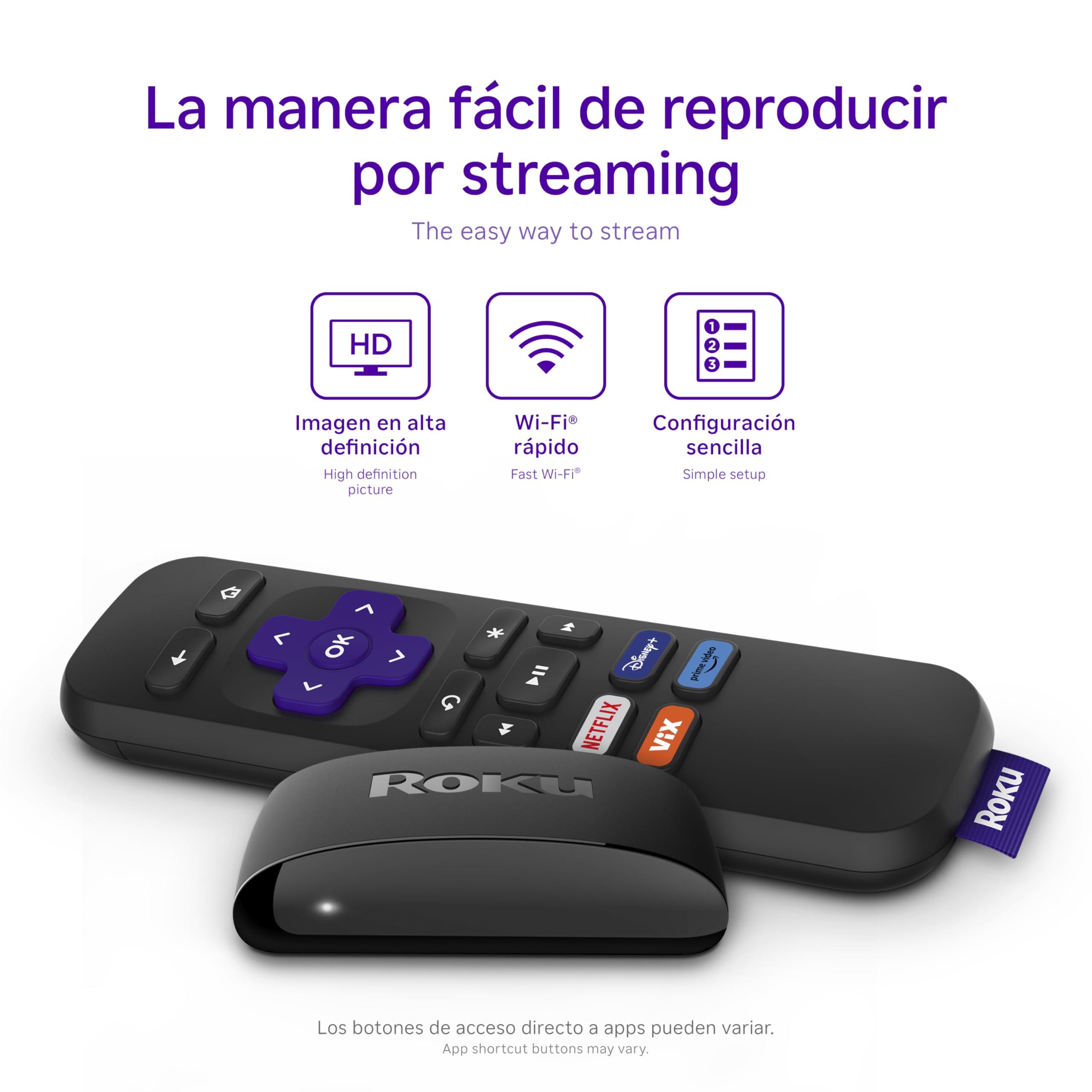 Foto 3 | Dispositivo De Streaming Roku Express Hd Para Tv Con Vix Premium - Venta Internacional.