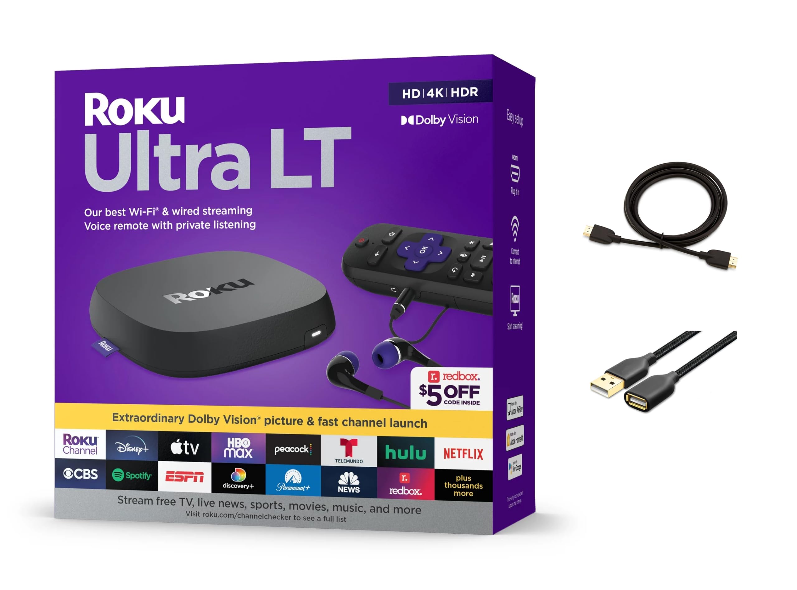 Dispositivo De Transmisión Roku Ultra Lt 4k/hdr/dolby Vision - Venta Internacional.
