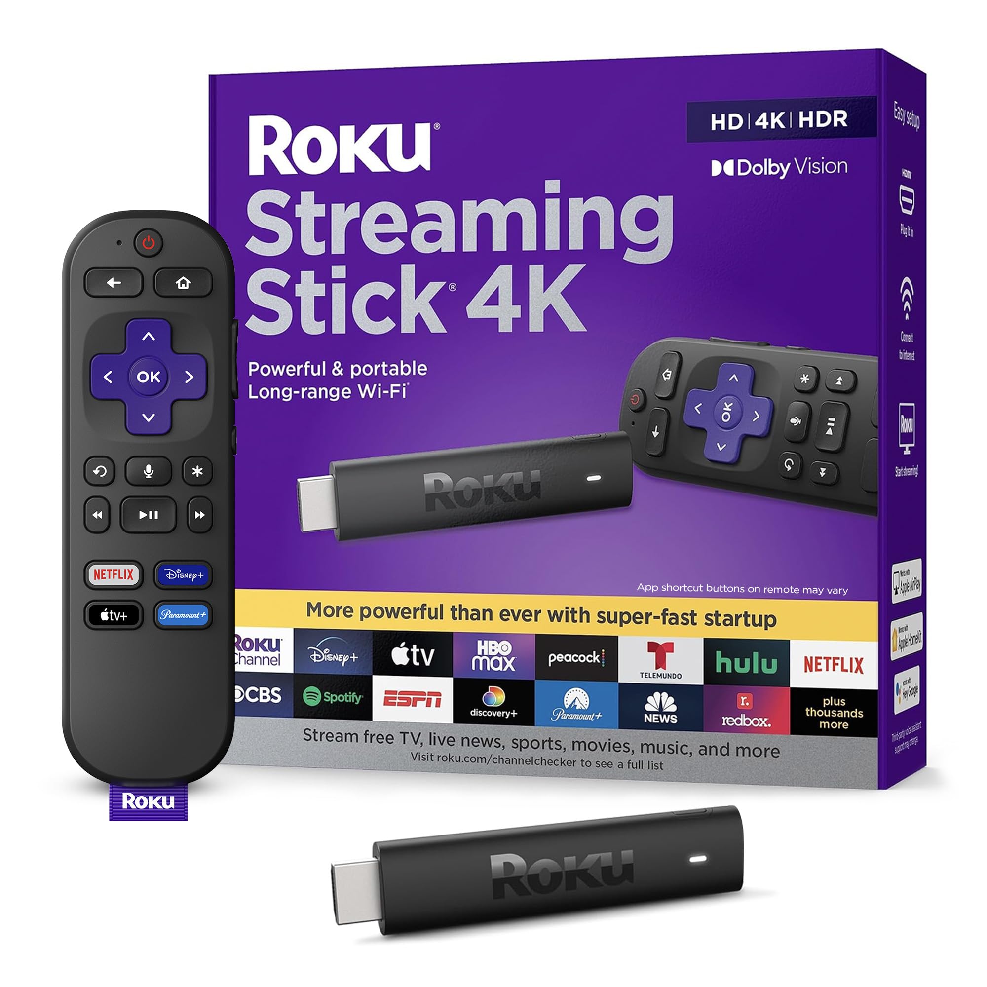 Dispositivo De Streaming Roku Streaming Stick 4k Con Control Remoto Por Voz - Venta Internacional.