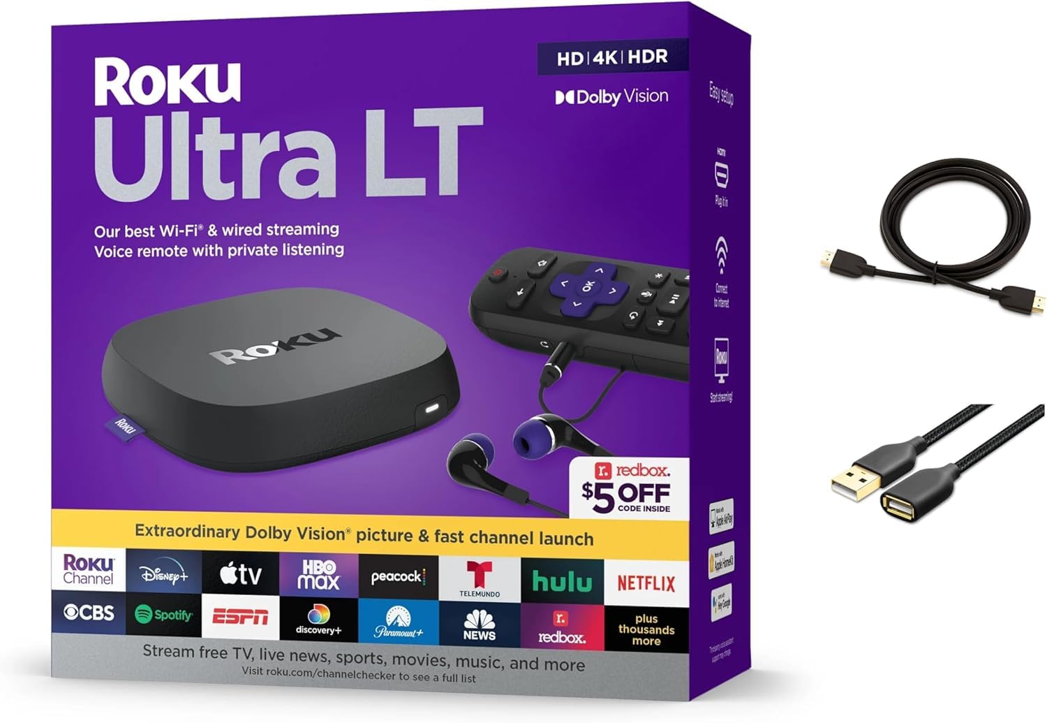 Foto 1 | Dispositivo De Transmisión Roku Ultra Lt 2021 4k/hdr/dolby Vision - Venta Internacional.