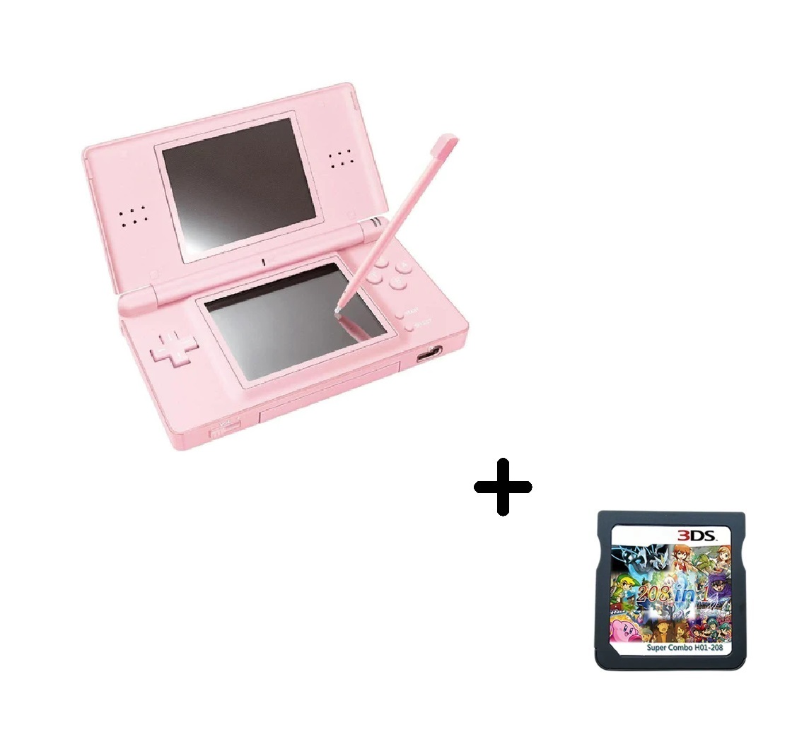 Foto 2 pulgar | Nintendo Ds Lite con Cartucho con 208 Videojuegos Rosa