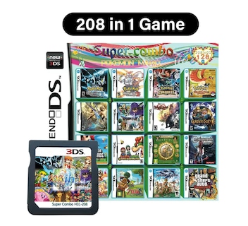 Foto 2 | Nintendo Ds Lite Con Cartucho Con 208 Videojuegos Color Gris
