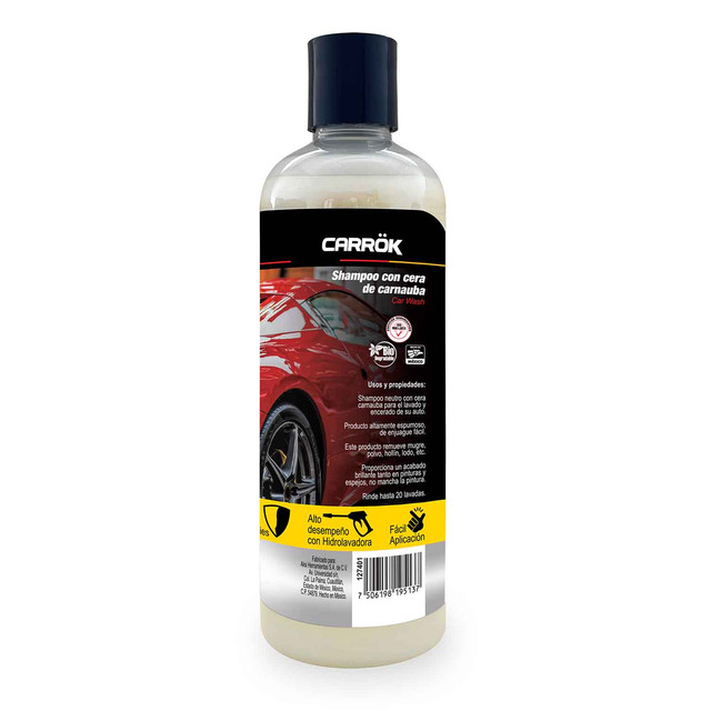 Foto 3 | Shampoo con Cera de Carnauba para Automóvil Carrok de 500 ml