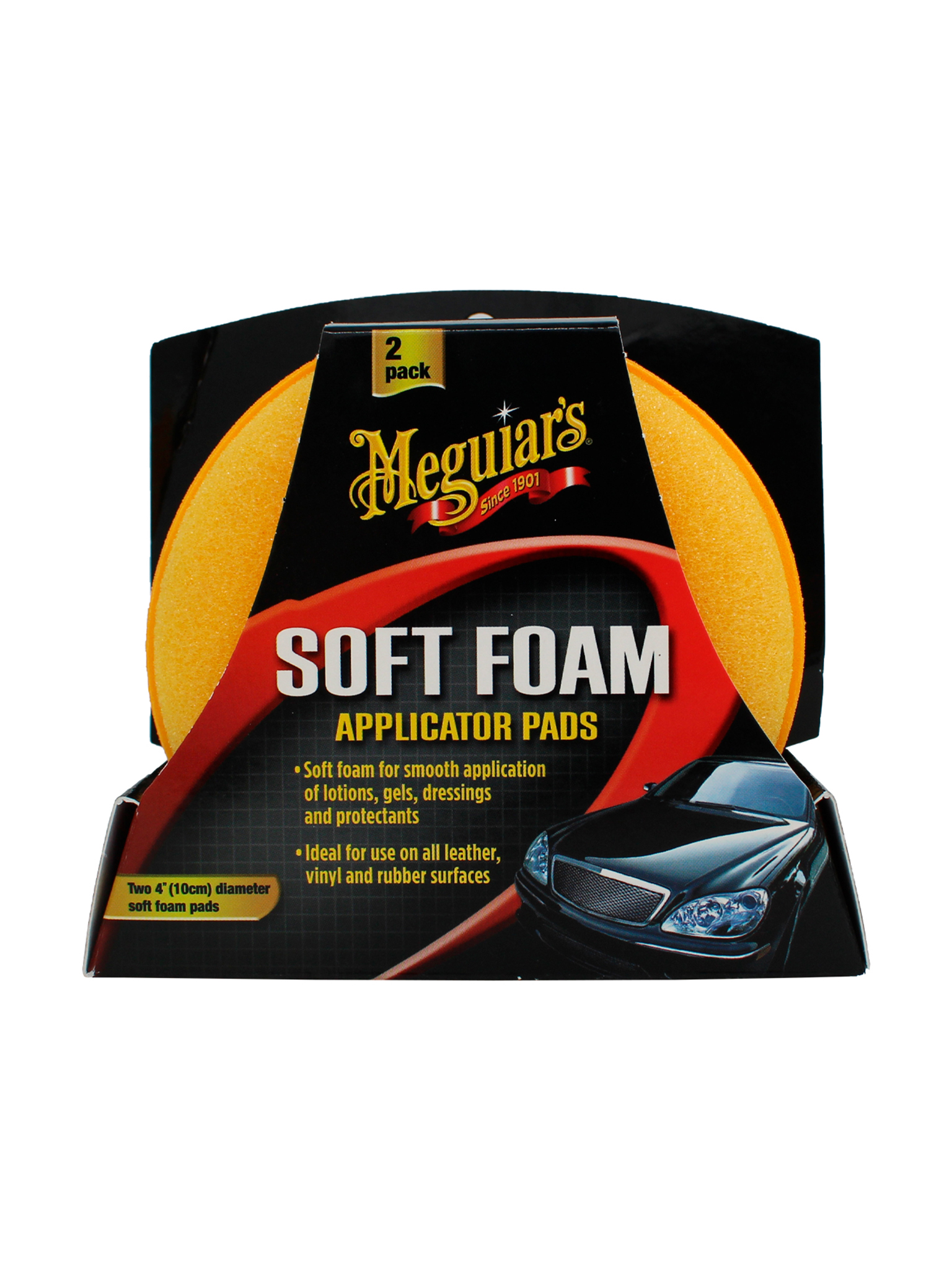 Meguiar's, Almohadillas Aplicadoras De Espuma Suave De 10 Cm, X3070, 2pzs.