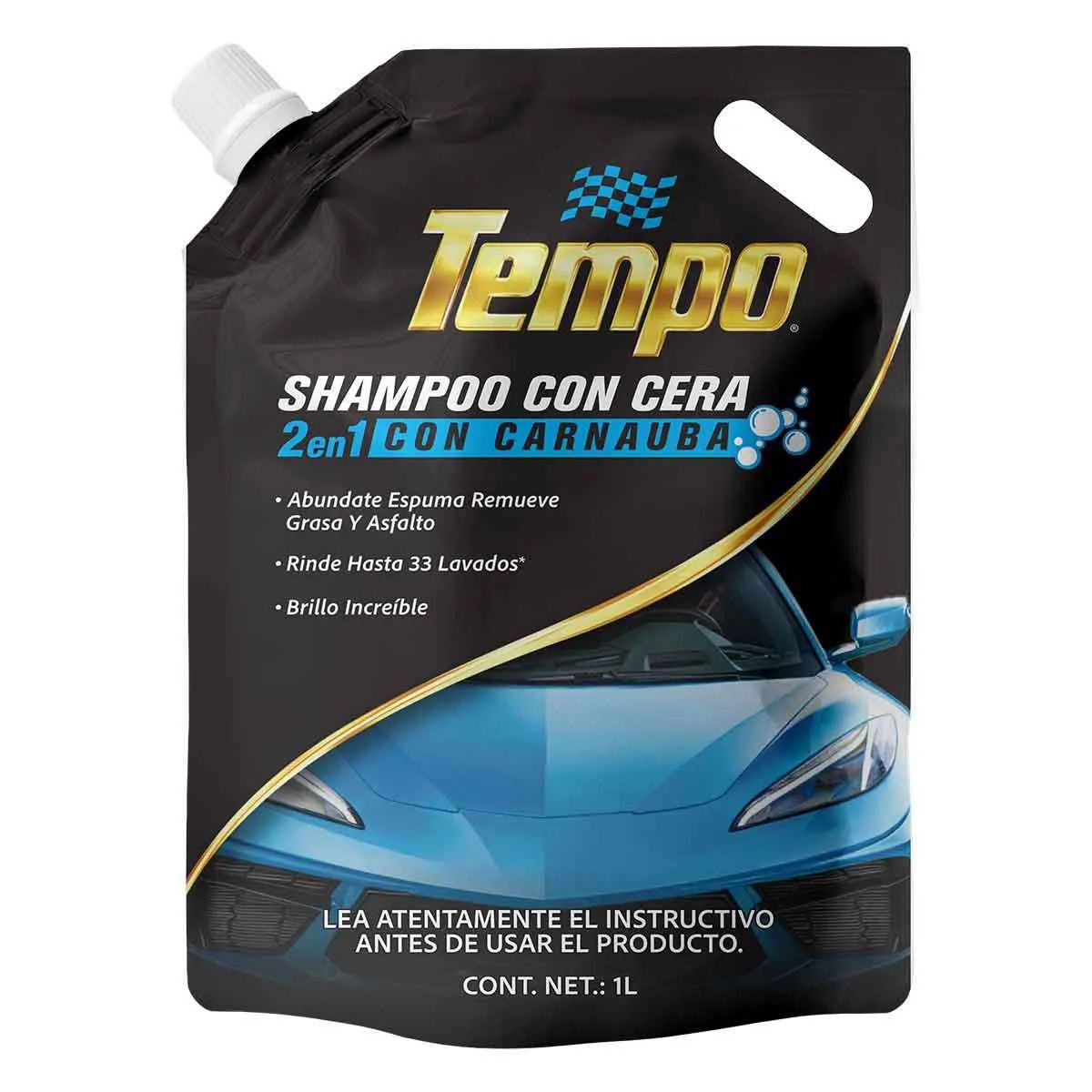 Foto 2 pulgar | Shampoo Con Cera Tempo Con Carnauba Natural 1 Litro