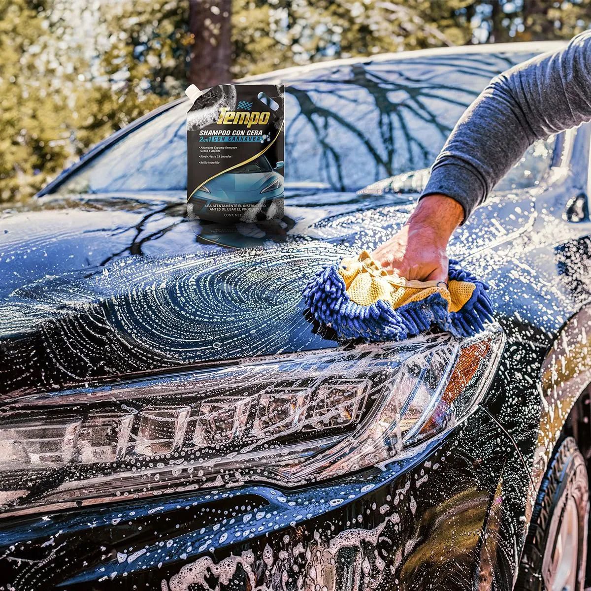 Foto 4 pulgar | Shampoo Con Cera Tempo Con Carnauba Natural 1 Litro