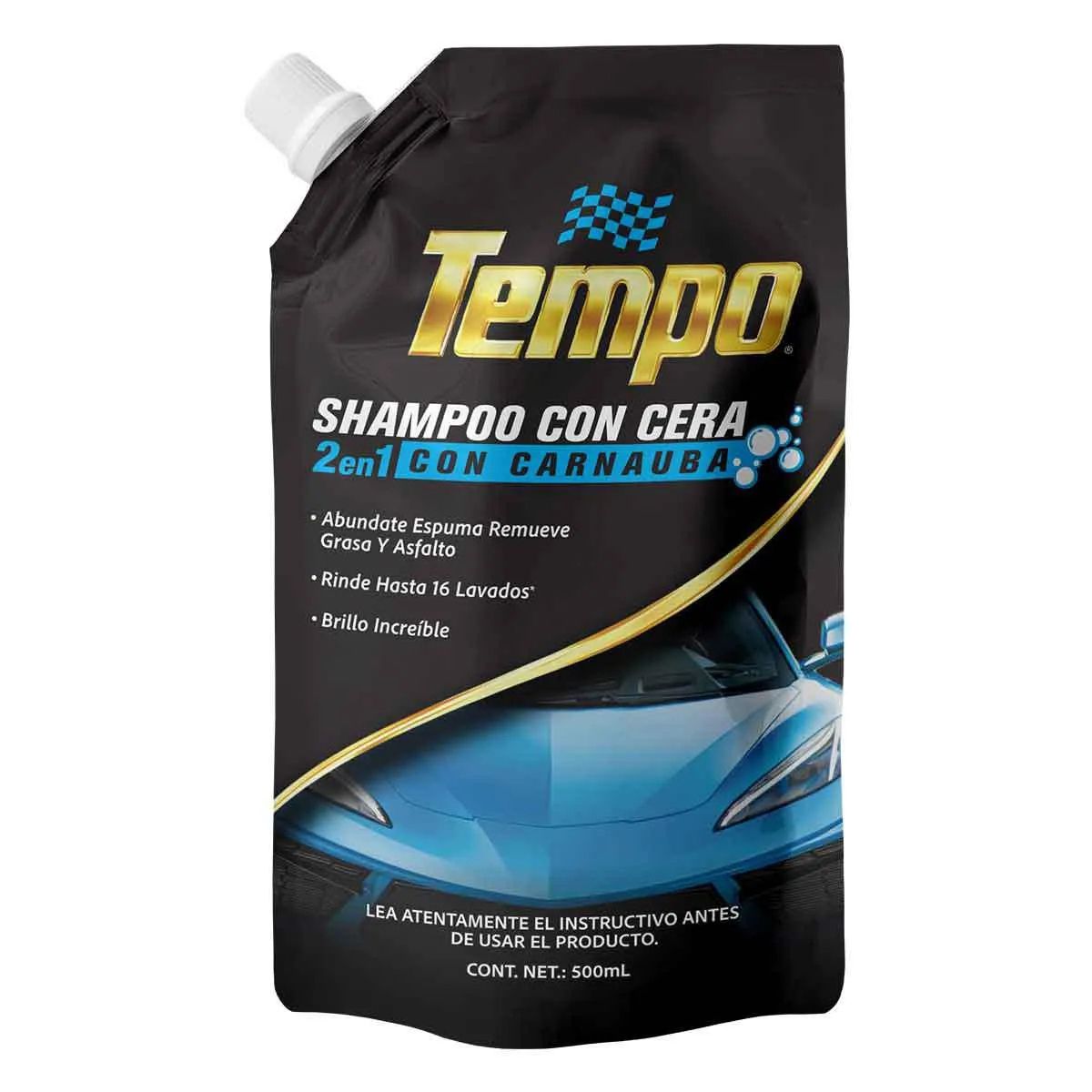 Shampoo Con Cera Tempo Con Carnauba Natural 500ml