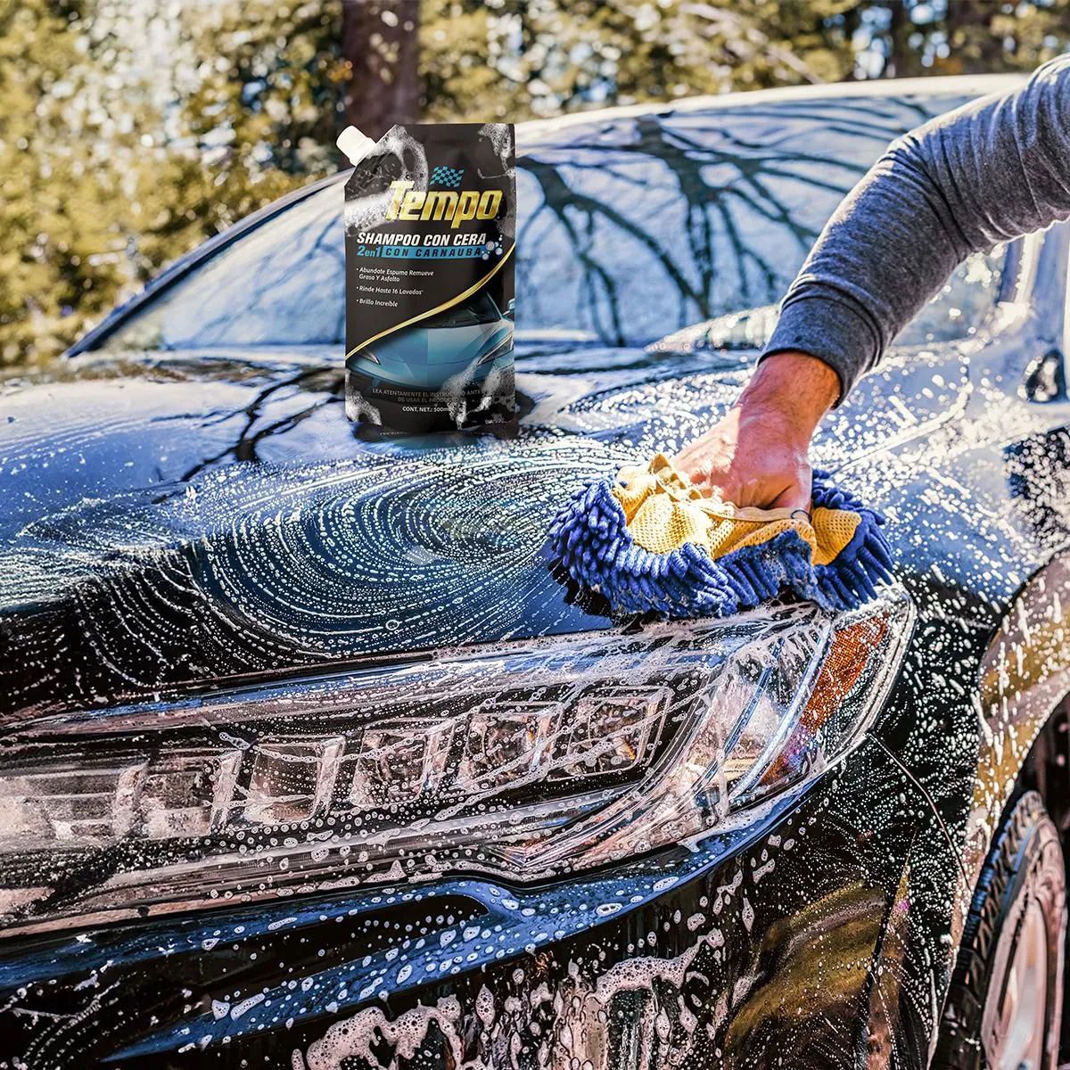 Foto 4 pulgar | Shampoo Con Cera Tempo Con Carnauba Natural 500ml