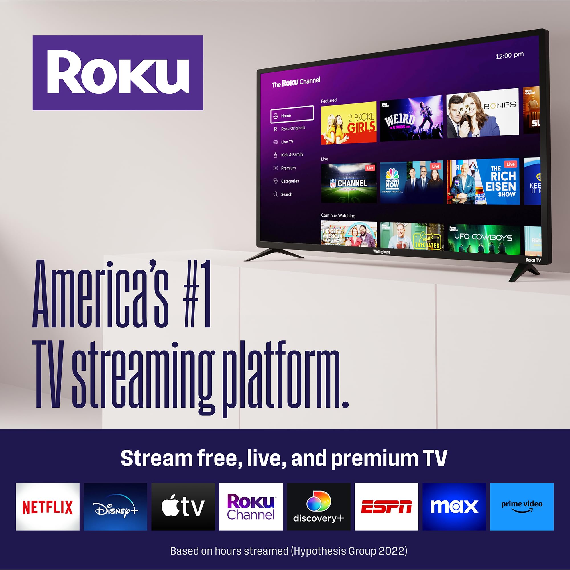 Foto 2 | Televisor Inteligente Westinghouse Roku 24'' 720p Led Hd Con Wi-fi - Venta Internacional.