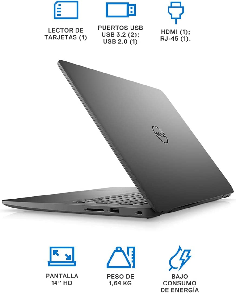 Foto 4 pulgar | Laptop Dell Vostro 3400 Intel Core I5-1135g7 Dd 1tb 8gb Ram Windows 10 Pro color Gris Reacondicionado