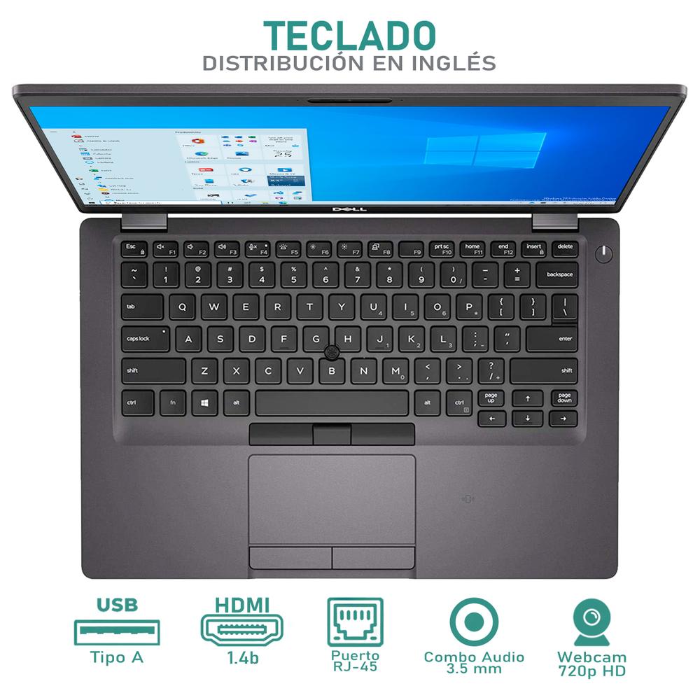 Foto 5 pulgar | Laptop Dell Latitude 5400 Intel Core I7 8665U 16 GB RAM 512 GB SSD 14'' Touch Windows 10 Pro Teclado en Inglés Re