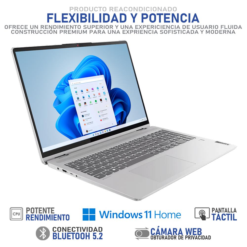 Foto 4 pulgar | Laptop Lenovo Ideapad Flex 5 de 16" Intel Core I7 8Gb Ram 512Gb Ssd Reacondicionado