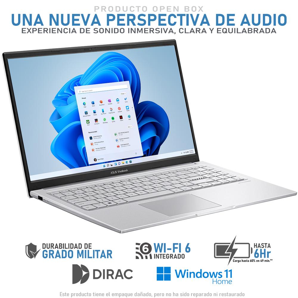 Foto 4 pulgar | Laptop Asus Vivobook 15 Intel Core I3 1215u 8gb Ram 512gb Ssd 15.6'' Windows 11 Home Teclado En Español Reacondicionado
