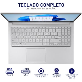 Foto 4 | Laptop Asus Vivobook 15 Intel Core I3 1215u 8gb Ram 512gb Ssd 15.6'' Windows 11 Home Teclado En Español Reacondicionado