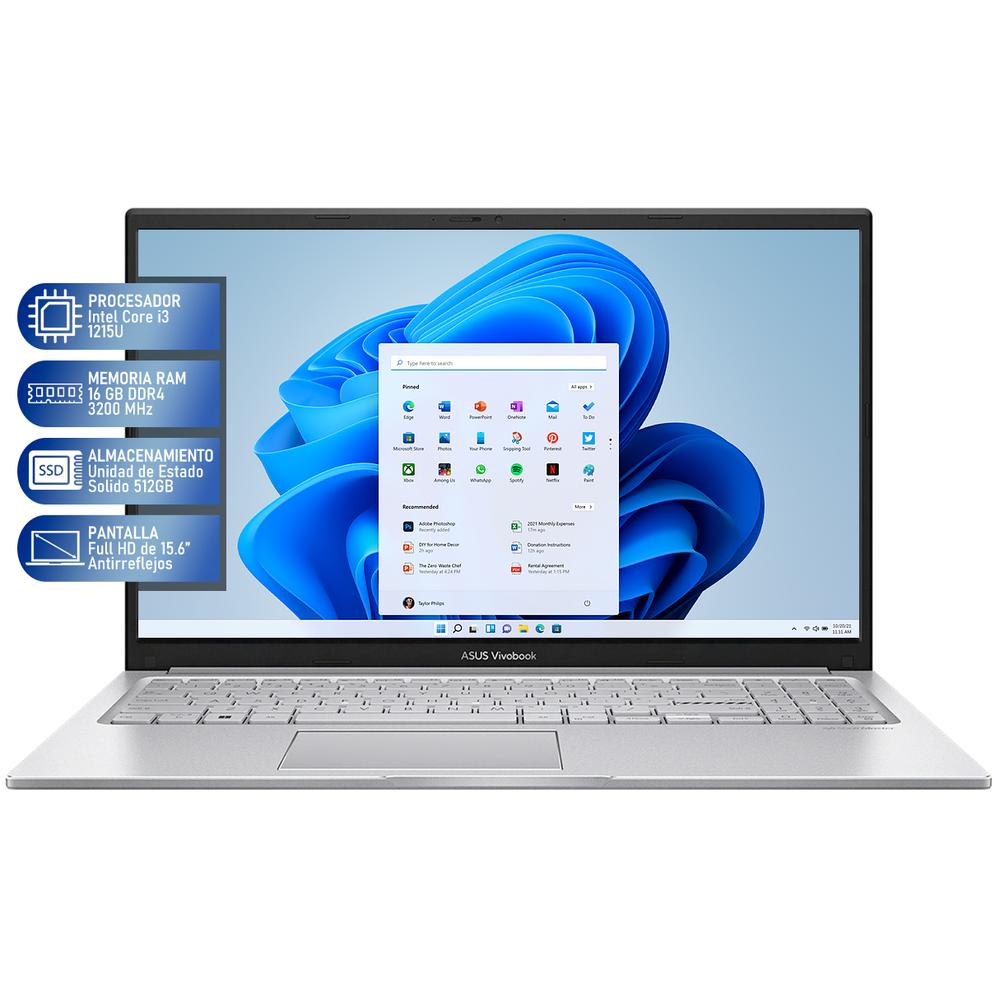 Foto 2 | Laptop Asus Vivobook 15 Intel Core I3 1215u 16gb Ram 512gb Ssd 15.6'' Windows 11 Home Español + Mouse Dxt Reacondicion