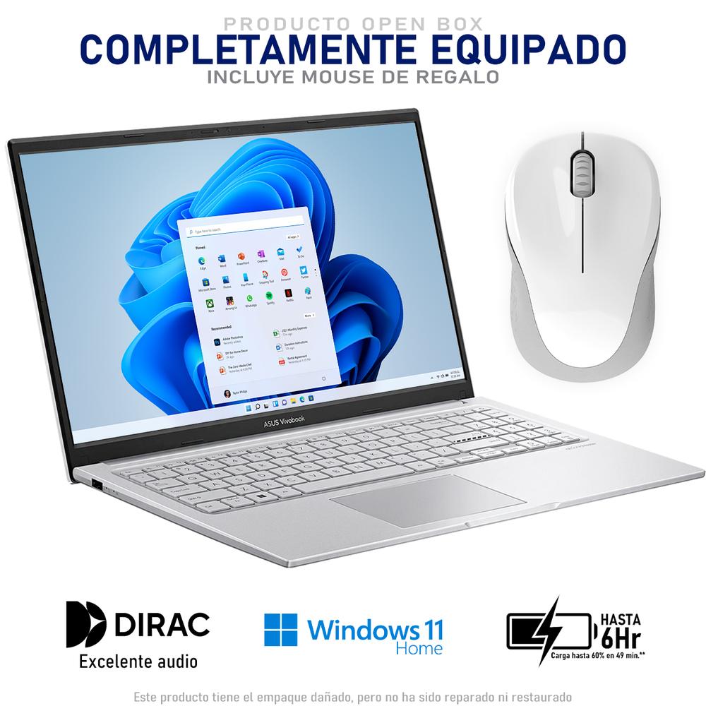 Foto 4 pulgar | Laptop Asus Vivobook 15 Intel Core I3 1215u 16gb Ram 512gb Ssd 15.6'' Windows 11 Home Español + Mouse Dxt Reacondicion