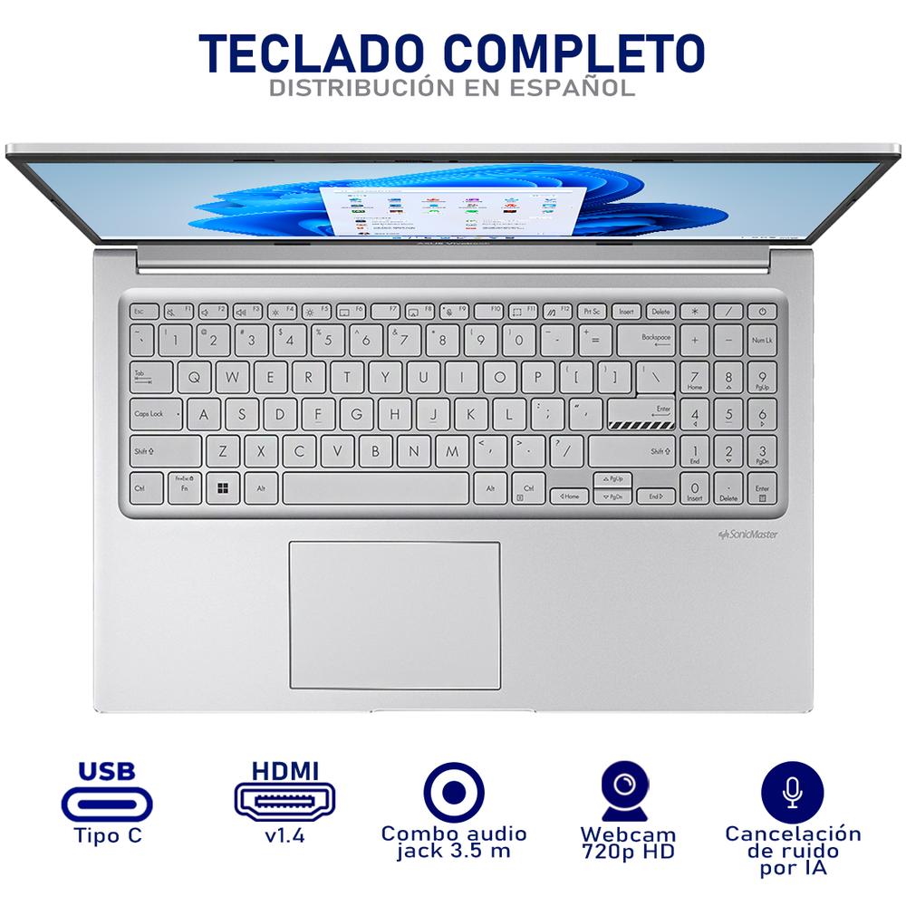 Foto 5 pulgar | Laptop Asus Vivobook 15 Intel Core I3 1215u 16gb Ram 512gb Ssd 15.6'' Windows 11 Home Español + Mouse Dxt Reacondicion