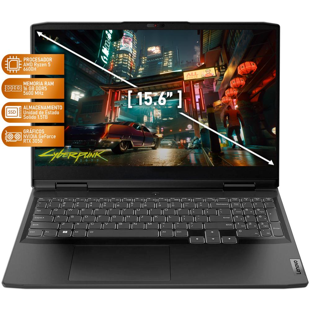 Foto 3 pulgar | Laptop Gamer Lenovo Gaming 3 Rtx 3050 Amd Ryzen 5 6600h 16gb 1.5tb Ssd 15.6'' W11h Mouse Teclado en Español Reacondi