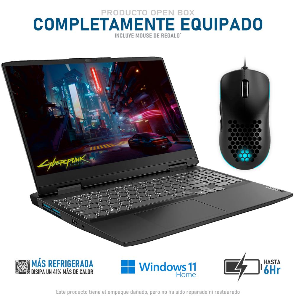 Foto 4 pulgar | Laptop Gamer Lenovo Gaming 3 Rtx 3050 Amd Ryzen 5 6600h 16gb 1.5tb Ssd 15.6'' W11h Mouse Teclado en Español Reacondi