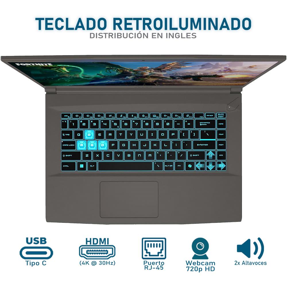 Foto 5 pulgar | Laptop Gamer Msi Thin 15 Rtx 3050 Intel Core I5 12450h 8gb Ram 512gb Ssd 15.6'' 144hz W11h Teclado En Ingles Reacond