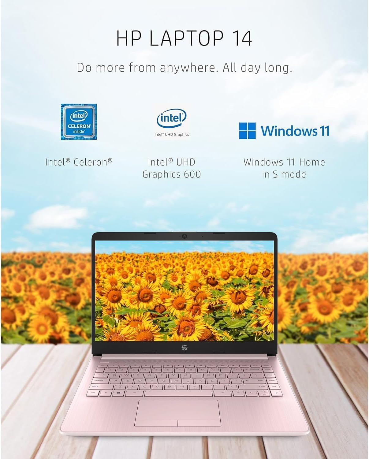 Foto 5 pulgar | Laptop Hp New 14 Hd Ultraligero, Delgado, 16 Gb De Ram, 564 Gb, Rosa - Venta Internacional.