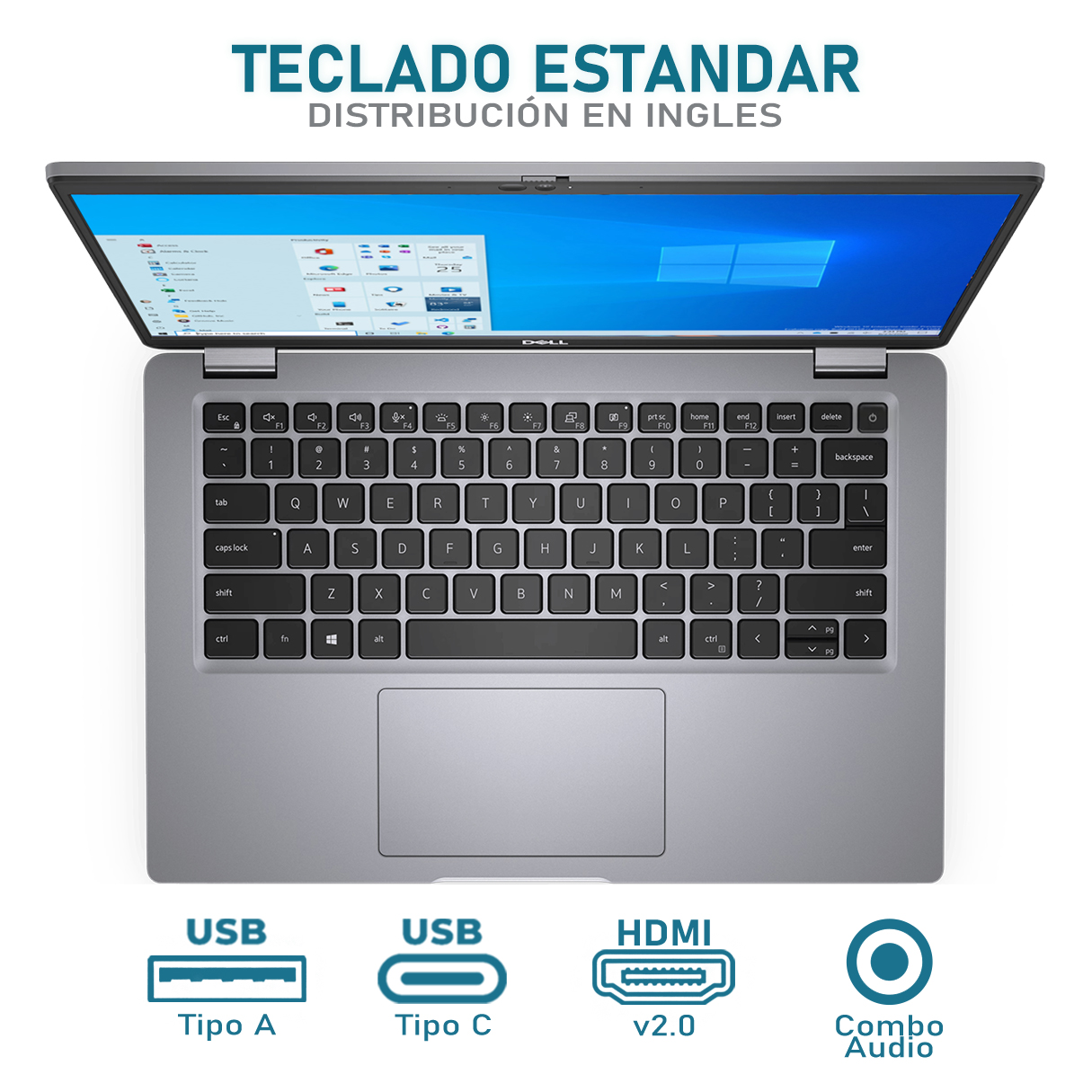 Foto 5 pulgar | Laptop DELL Latitude 14 Pulgadas Windows 10 Pro Intel Core i7 16 GB RAM 512 GB SSD Gris Reacondicionada