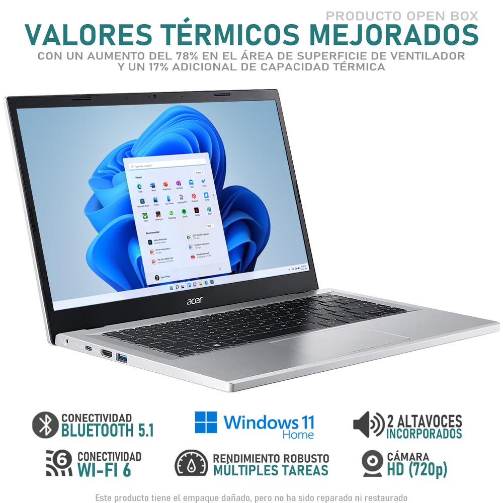 Foto 4 pulgar | Laptop Acer Aspire 3 Core Reacondicionado I3 N305 8gb 128gb Ssd 14'' W11h