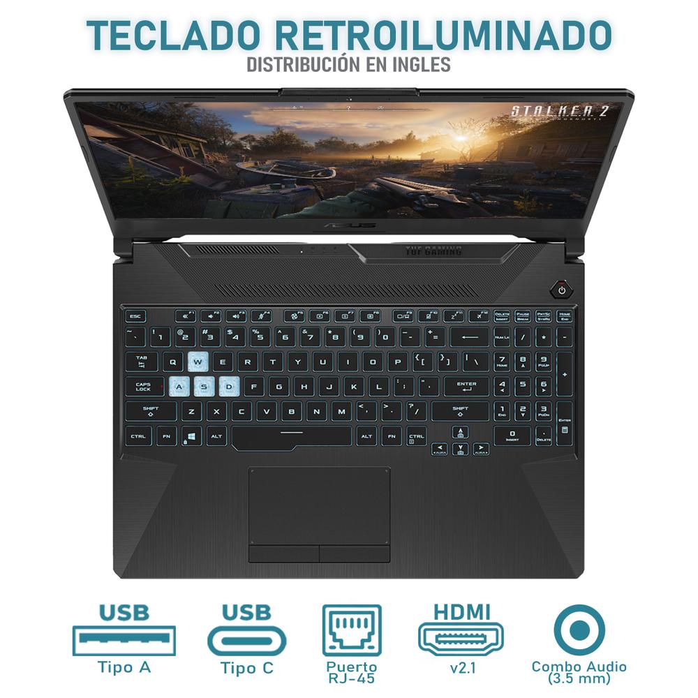 Foto 5 pulgar | Laptop Gamer Asus Tuf Gaming A15 Reacondicionado Rtx 3050 Amd Ryzen 7 7435hs 8gb Ram 512gb Ssd 15.6''